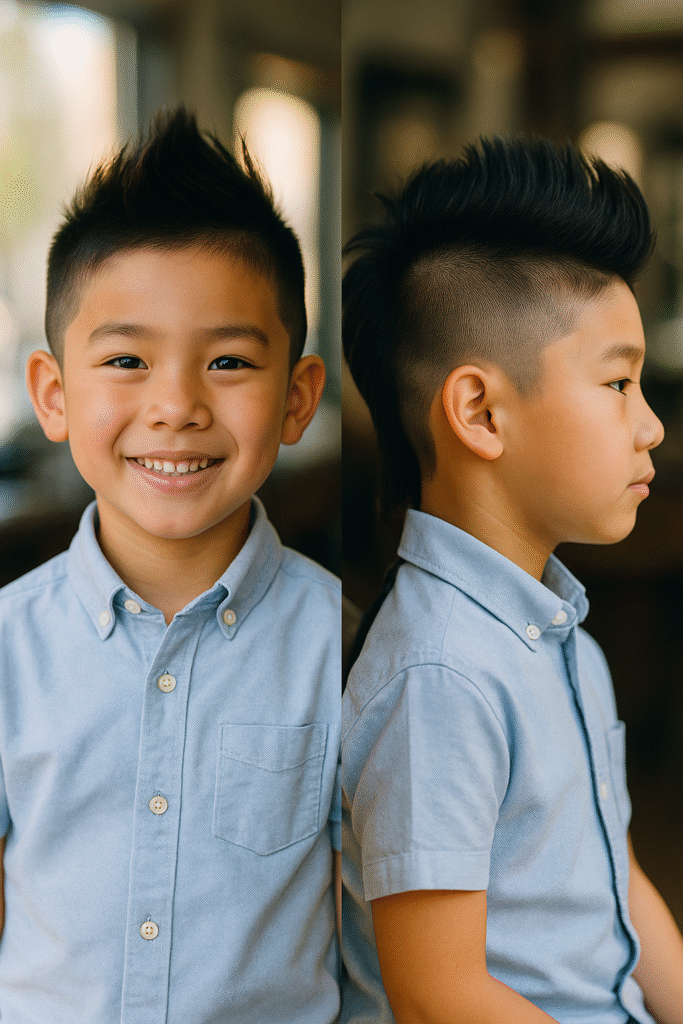 burst fade mohawk kids
