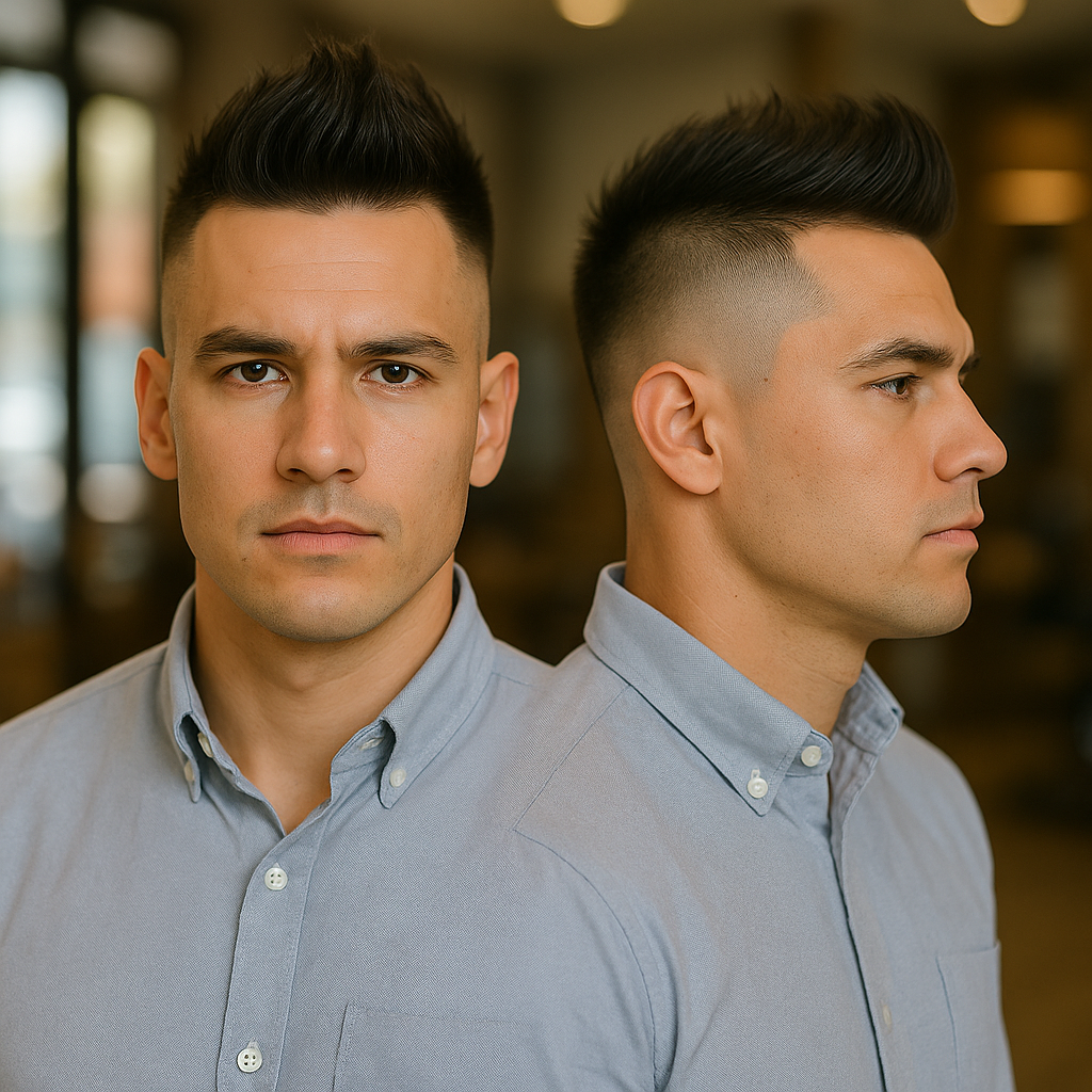 faux hawk fade