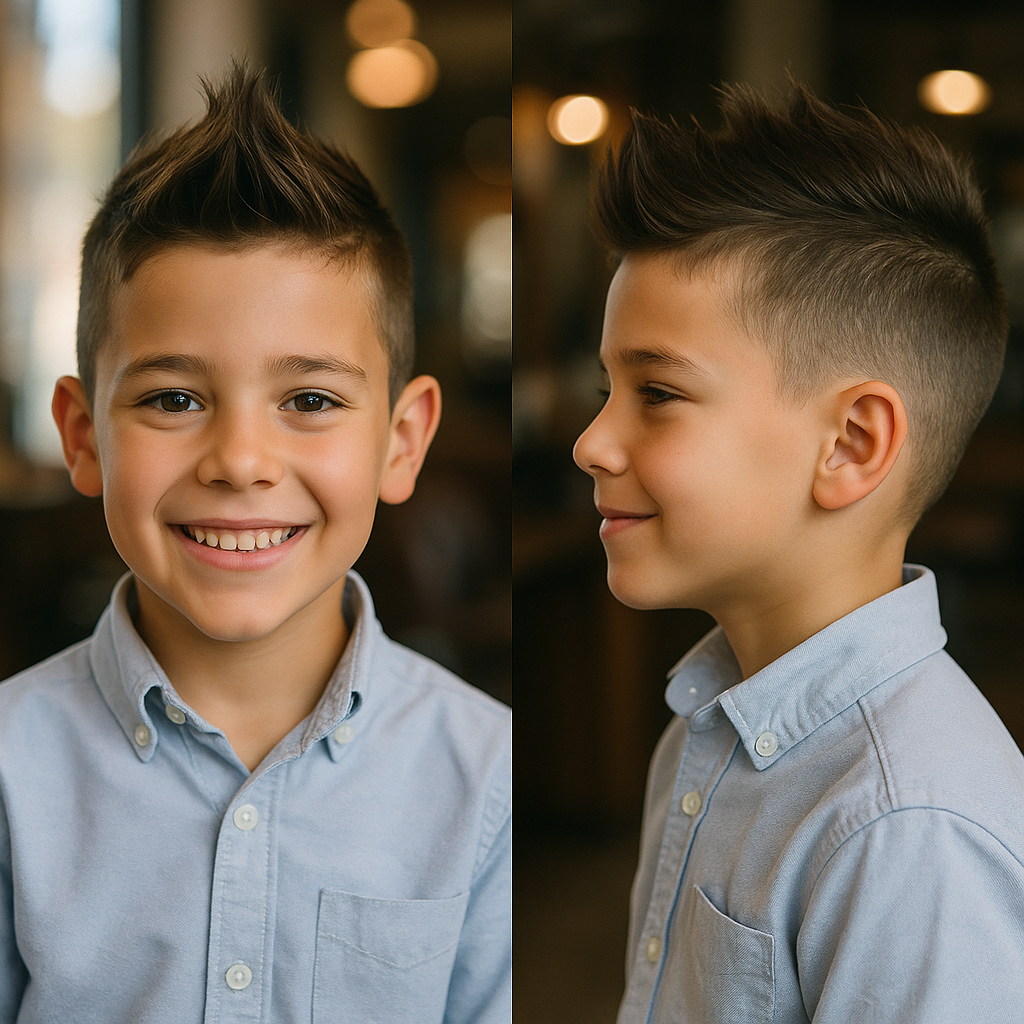 faux hawk kids cut