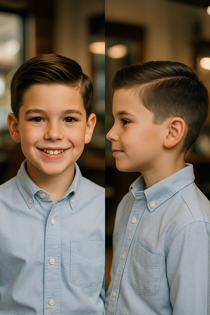 kids classic side part