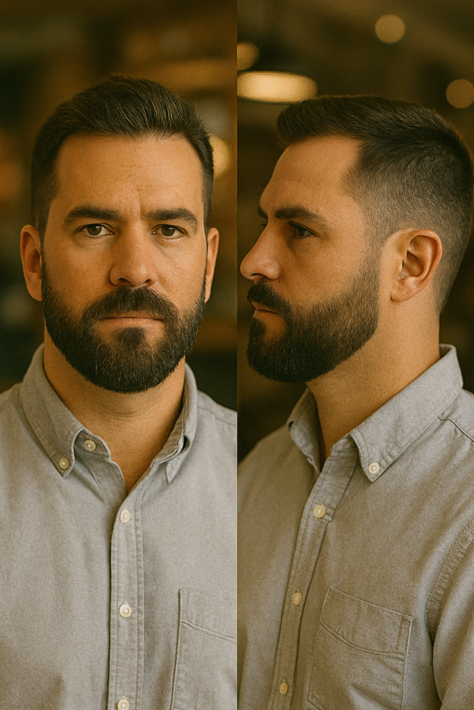short boxed beard
