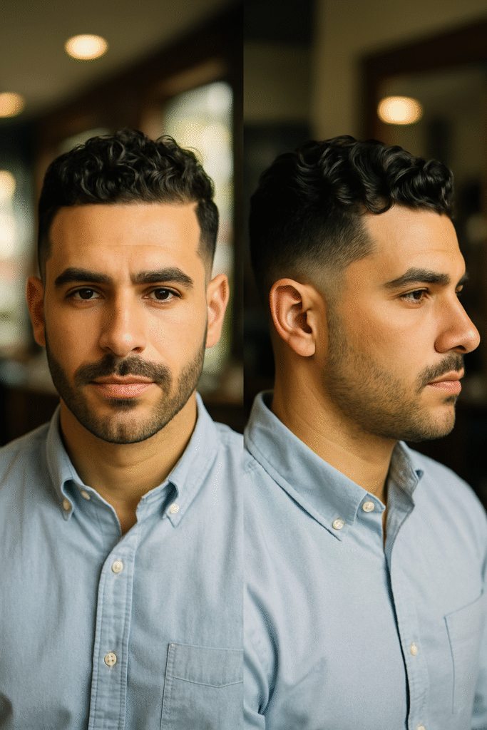 side curly part