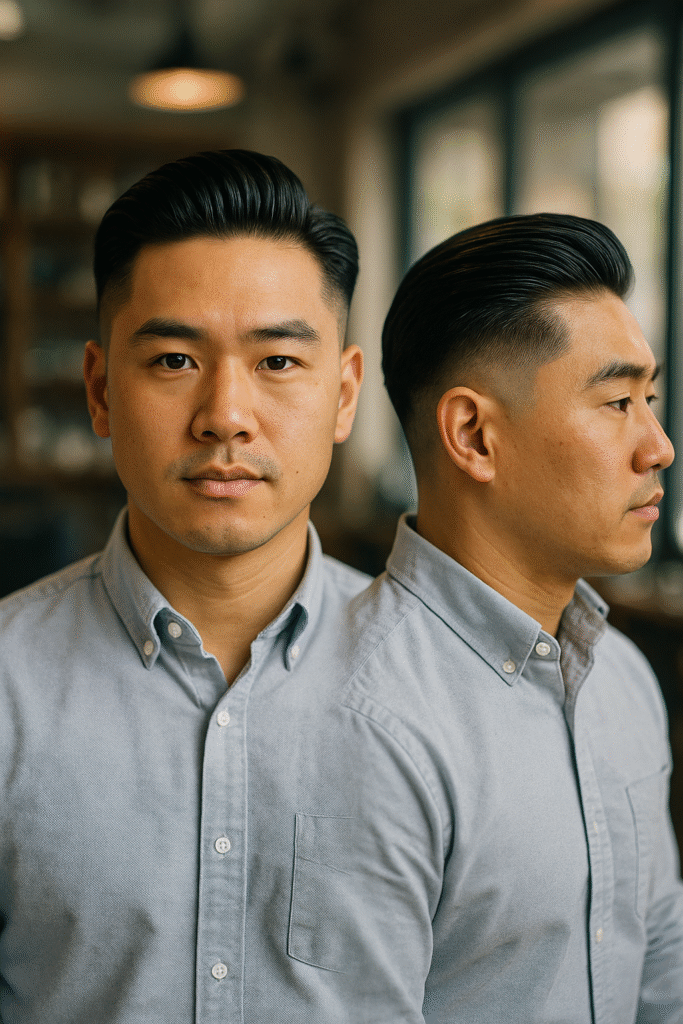 slick back fade