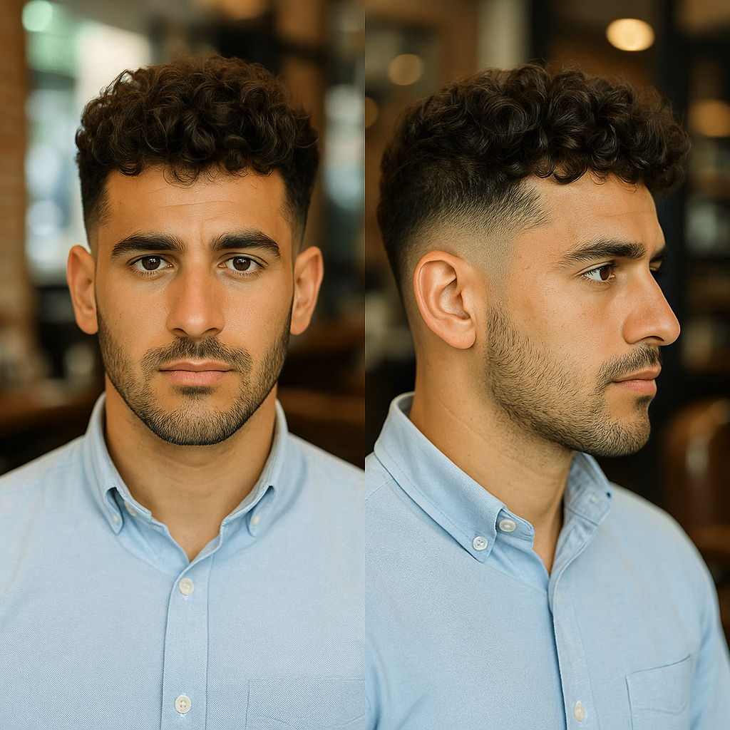 temple fade curls