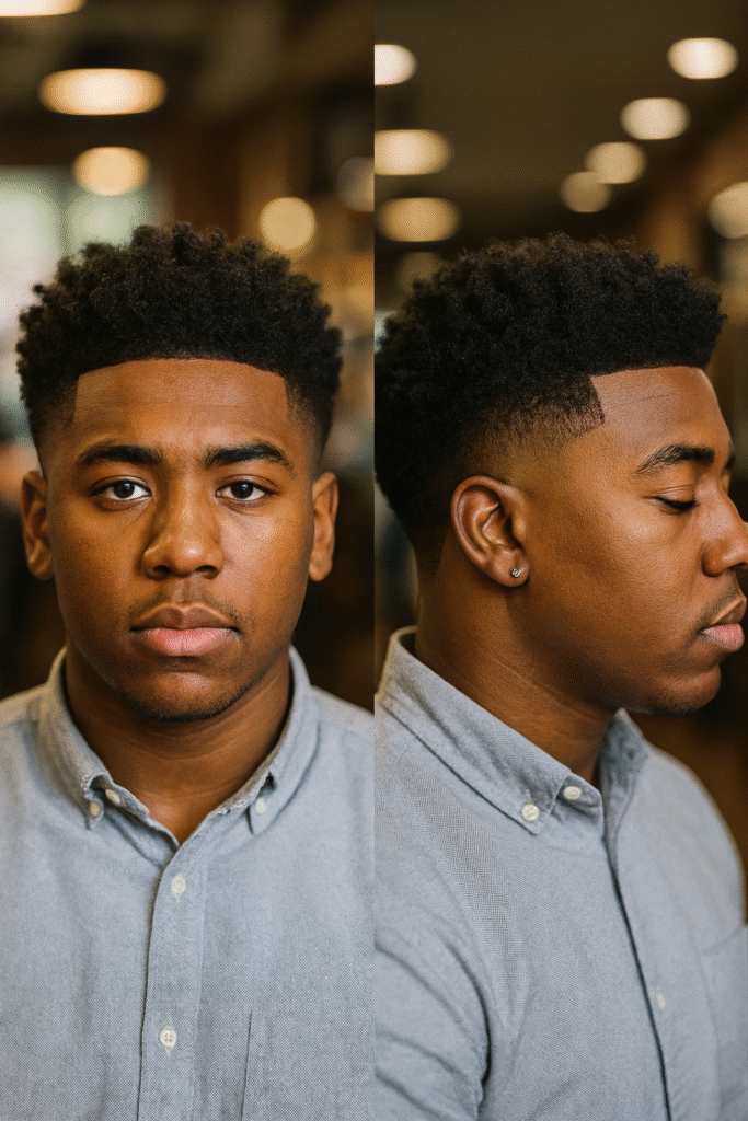 curly taper afro