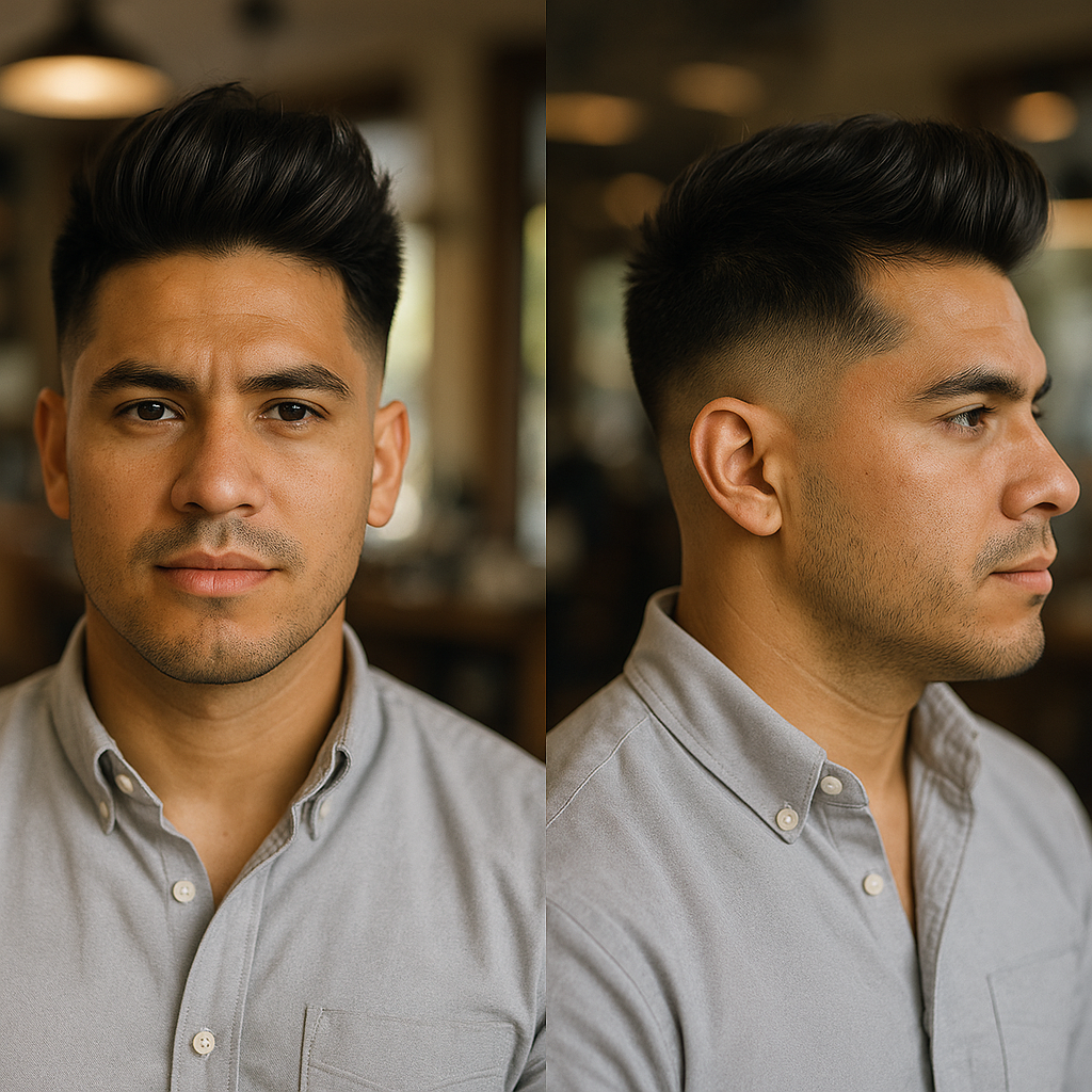 curved drop fade