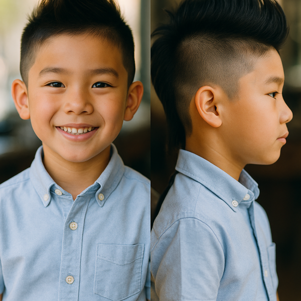 burst fade mohawk kids