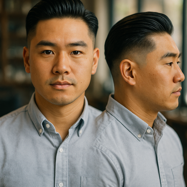 slick back fade